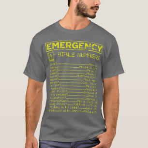 Bible Emergency Hotline Numbers Print on the Back T-Shirt
