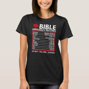 Bible Emergency Numbers Christian Bible & Jesus T-Shirt