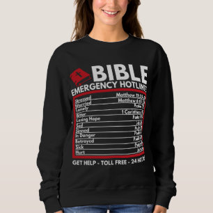 Bible Emergency Numbers - Funny Christian Bible & Sweatshirt