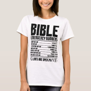 Bible Emergency Numbers Holy Hotline T-Shirt