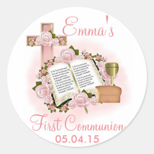 Bible First Communion Stickers - Envelope Seals