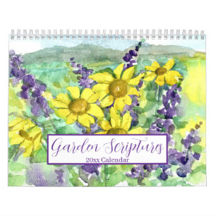 Bible Garden Scriptures Watercolor Flower Fruit  Calendar