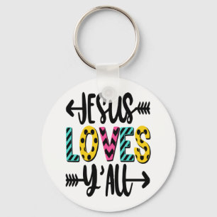 Bible God Jesus Y'all Southern Girl Christian Key Ring