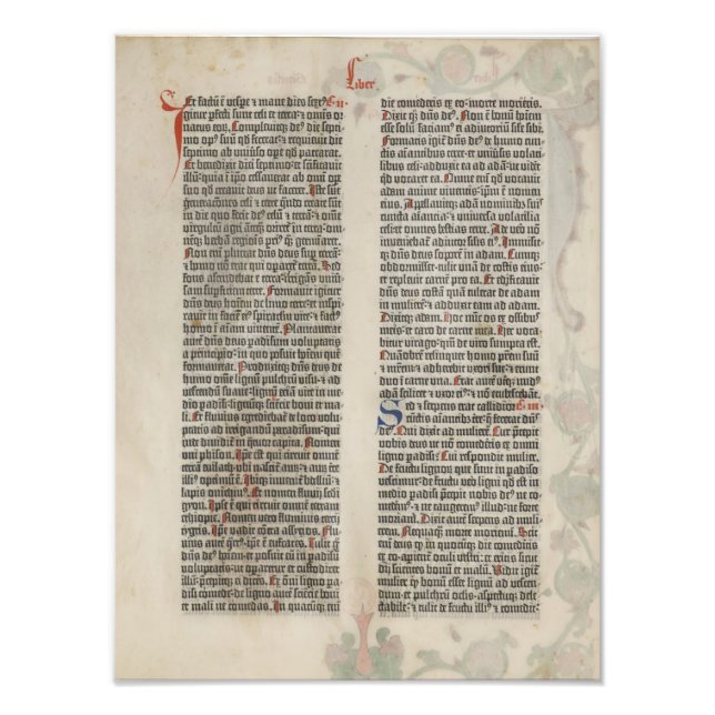 Bible Gutenberg page 2 Poster (Front)
