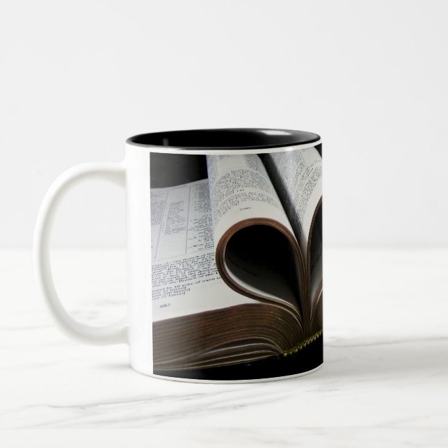 Bible Heart Two-Tone Coffee Mug (Left)