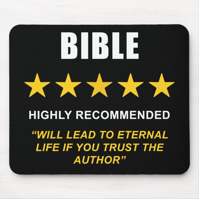 Bible – Highly Recommended: Christian Faith Mouse Mat (Front)