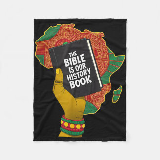 Bible is history book african heritage christian fleece blanket