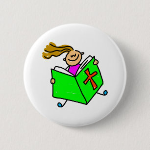 Bible Kid 6 Cm Round Badge