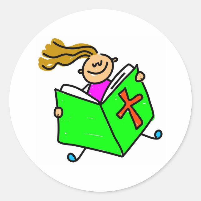 Bible Kid Classic Round Sticker (Front)