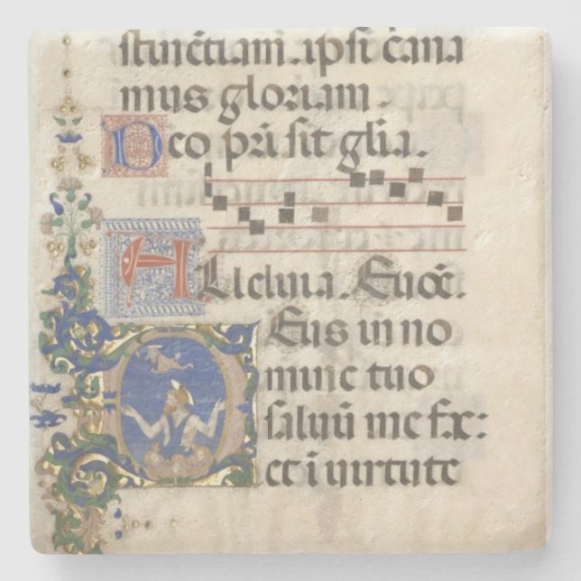 bible manuscript art coaster (Front)