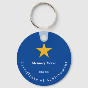 Bible Memory Verse Achievement Reward Award Key Ring