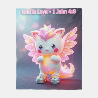 Bible Pals #1 - Nini - God is Love 1 John 4:8 Fleece Blanket