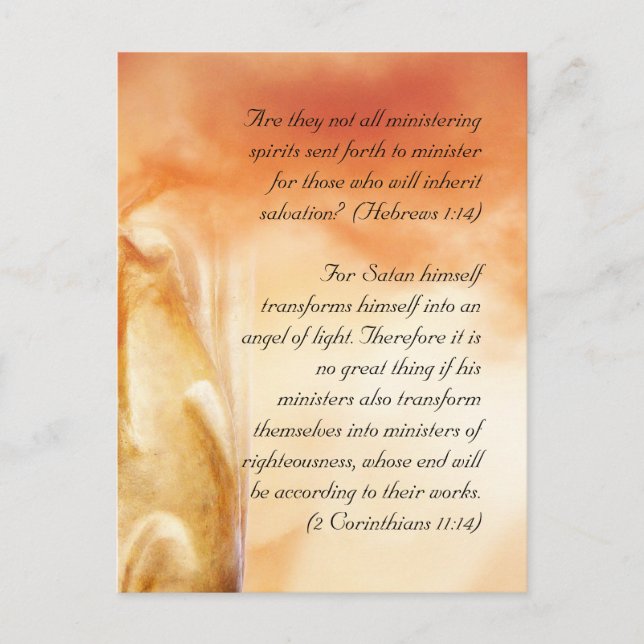 Bible passage, angels postcard (Front)