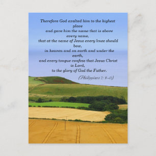 Bible passage, landscape postcard