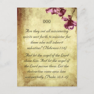 Bible passages angels postcard