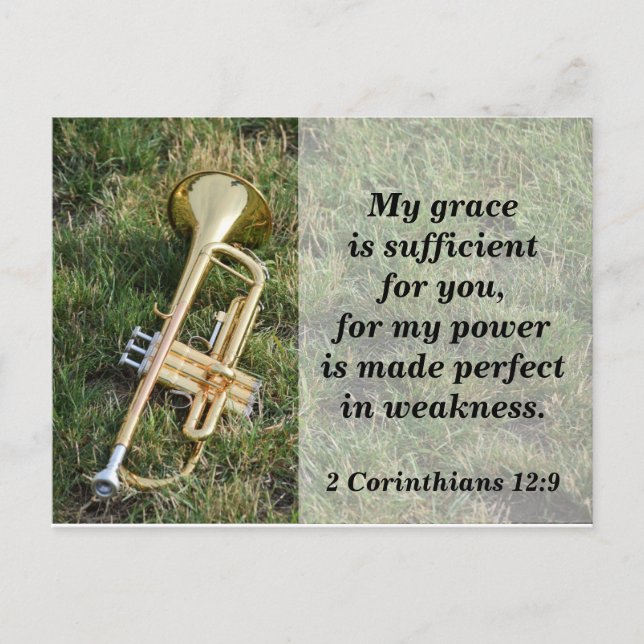 Bible Postcard My Grace is Sufficient For You  (Front)
