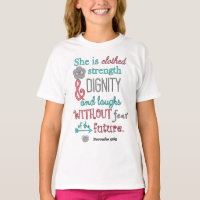 Bible, Proverbs 31:25, She is clothed in strength