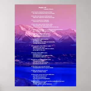 Bible, Psalm19 Poster