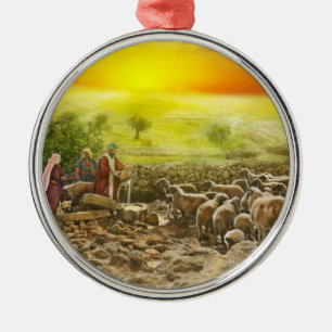 Bible - Psalm 23 - My cup runneth over 1920 Metal Tree Decoration