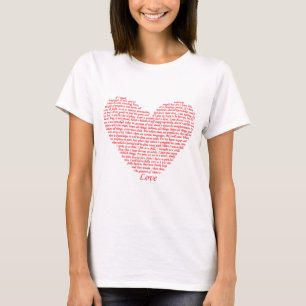 Bible Quote 1 Corinthians 13 Love Heart Christian T-Shirt