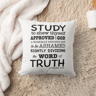 Bible Quote 2 Timothy 2:15 Cushion