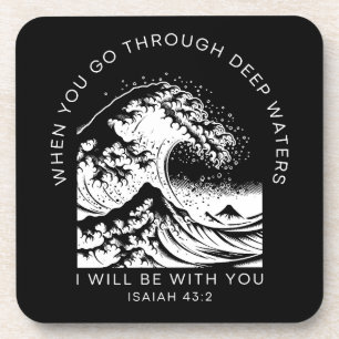 Bible Quote About Water Isaiah 43:2 Coaster