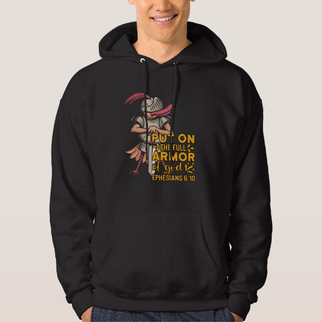 Bible Quote Armor of God Ephesians 611 Easter Chri Hoodie (Front)