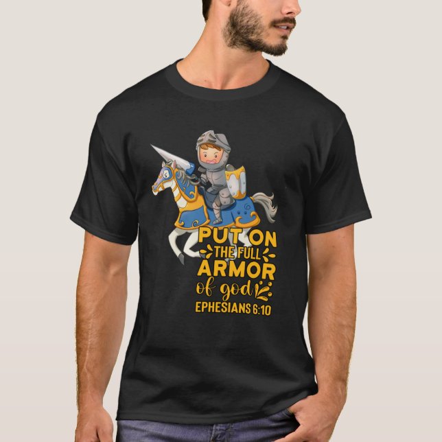 Bible Quote Armor of God Ephesians 611 Easter Chri T-Shirt (Front)