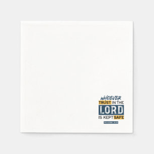 Bible Quote Art - Proverbs 29:25 Trust in God Napkin