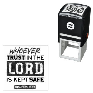 Bible Quote Art - Proverbs 29:25 Trust in God Self-inking Stamp