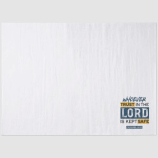 Bible Quote Art - Proverbs 29:25 Trust in God Tissue Paper