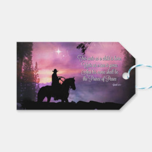Bible Quote Cowboy Country Religious Gift Tags