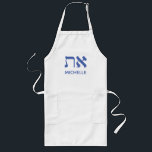 Bible Quote Custom Name Blue For Her Long Apron<br><div class="desc">Easily customise this product by adding your own logo and name. To personalise this template "Click to customise further". Bible Quote Aleph Tav Custom Name Blue. Suitable for ministries, churches, homegroups, street preachers and Feast events. Individually the letters represent: 'Aleph' the 'Author' of life and 'Tau' the 'Mark' of the...</div>