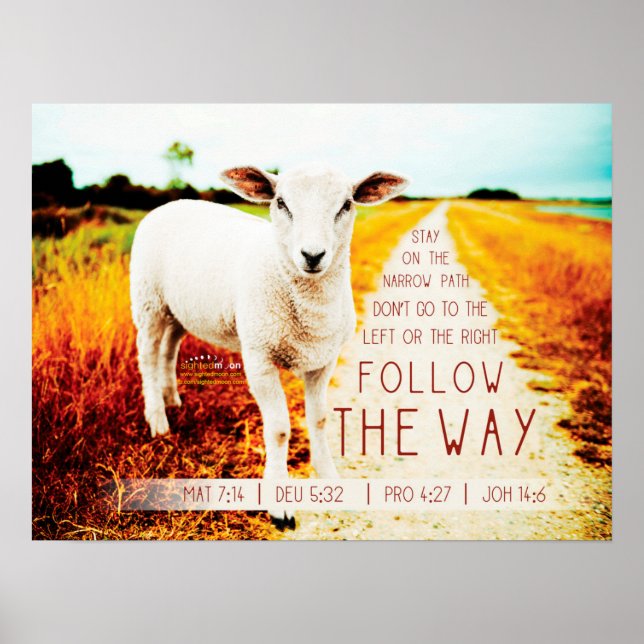 Bible Quote Follow the Way Poster (Front)