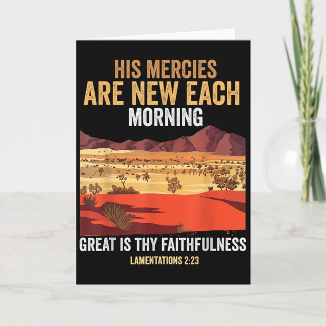Bible Quote His Mercies Are New Every Morning I Lo Card (Front)