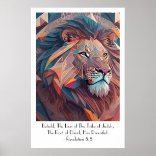 Bible Quote Poster The Lion of Judah Has Prevailed