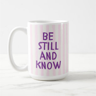 Bible Quote Purple Lettering Minimalist Coffee Mug