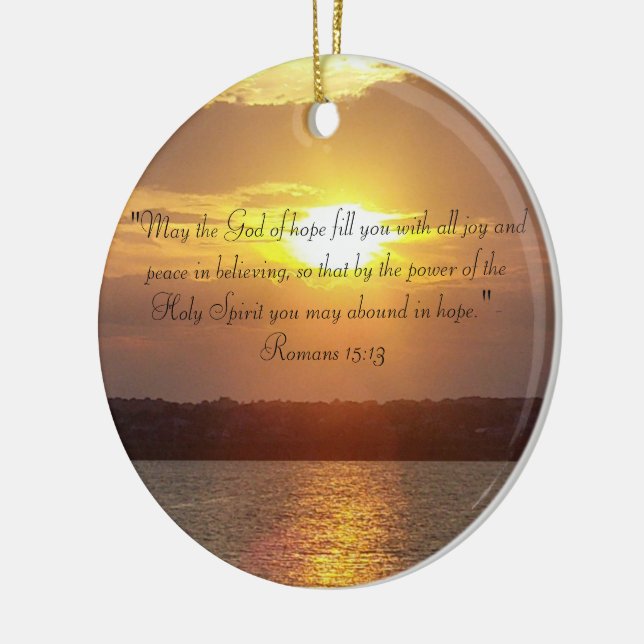 Bible quote Romans 15:13 ornament (Left)