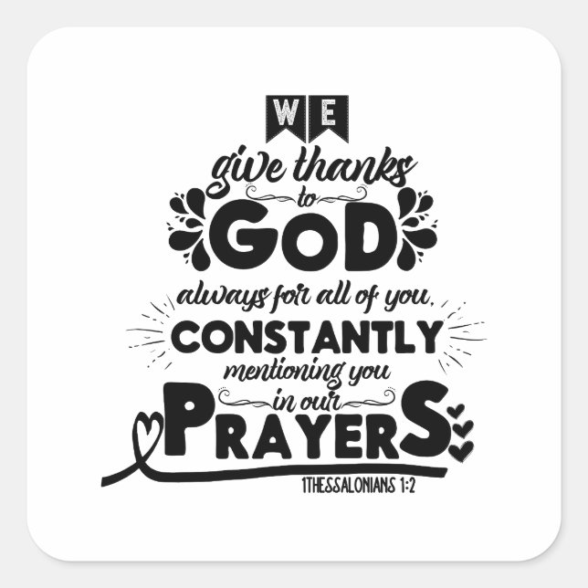 Bible Quote Square Sticker (Front)