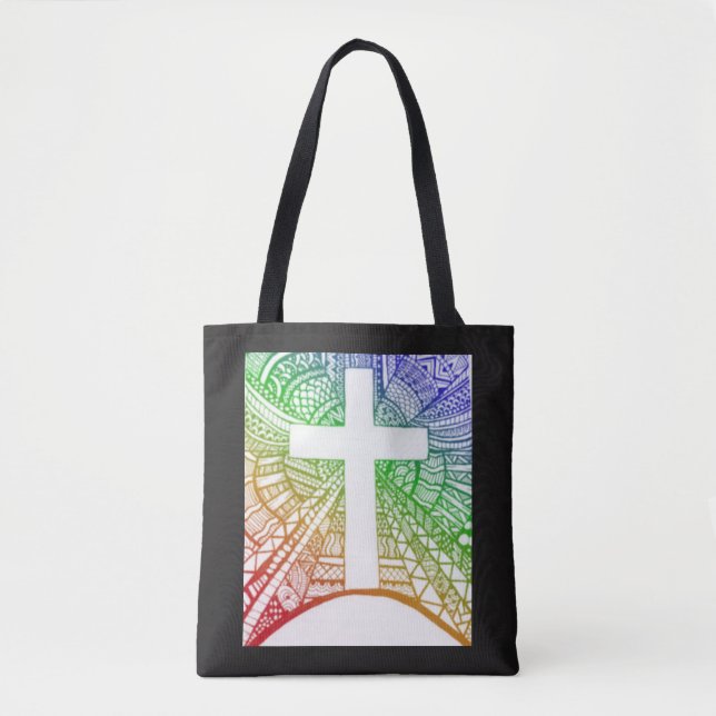 Bible quote tote bag - For God so loved the world (Front)