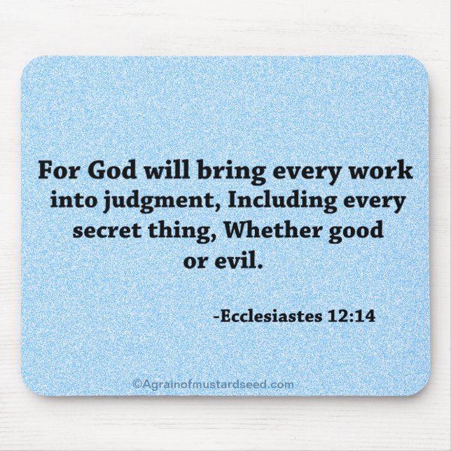 Bible Quotes Christian Mouse Mat (Front)