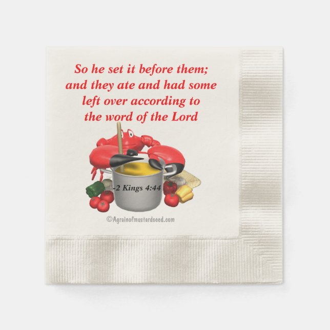Bible Quotes Christian Napkin (Front)