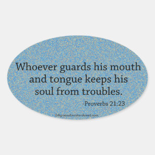 Bible Quotes Oval Sticker