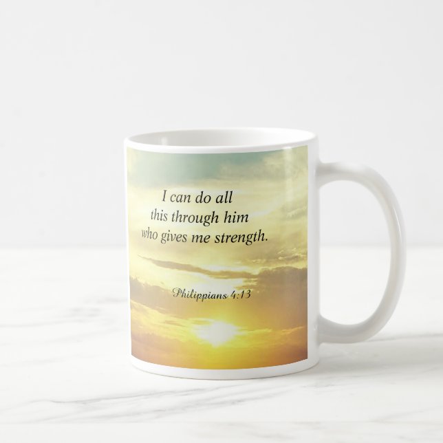 Bible quotes Philippians 4:13 mug (Right)