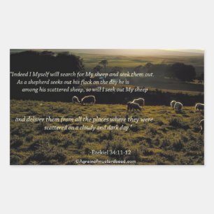 Bible Quotes Rectangular Sticker