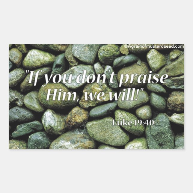 Bible Quotes Rectangular Sticker (Front)