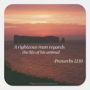 Bible Quotes Square Sticker