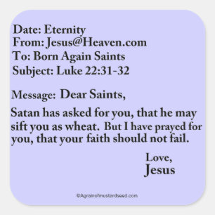 Bible Quotes Square Sticker