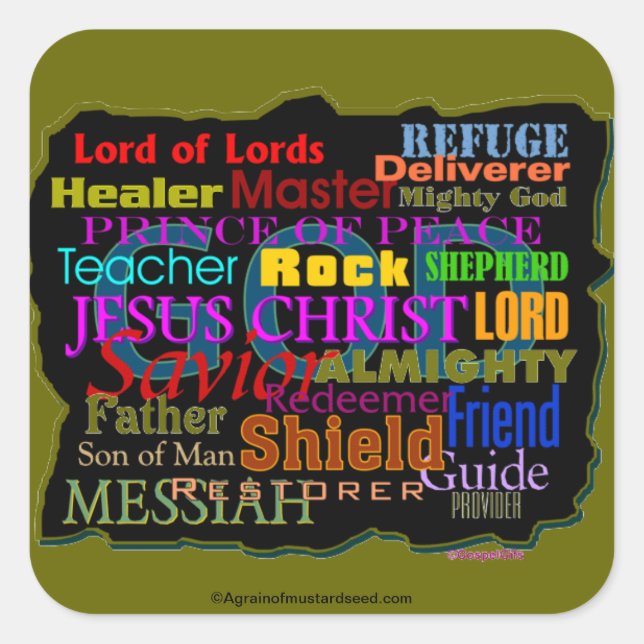 Bible Quotes Square Sticker (Front)