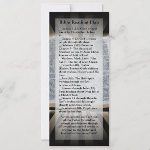 Bible Reading Plan Bookmark